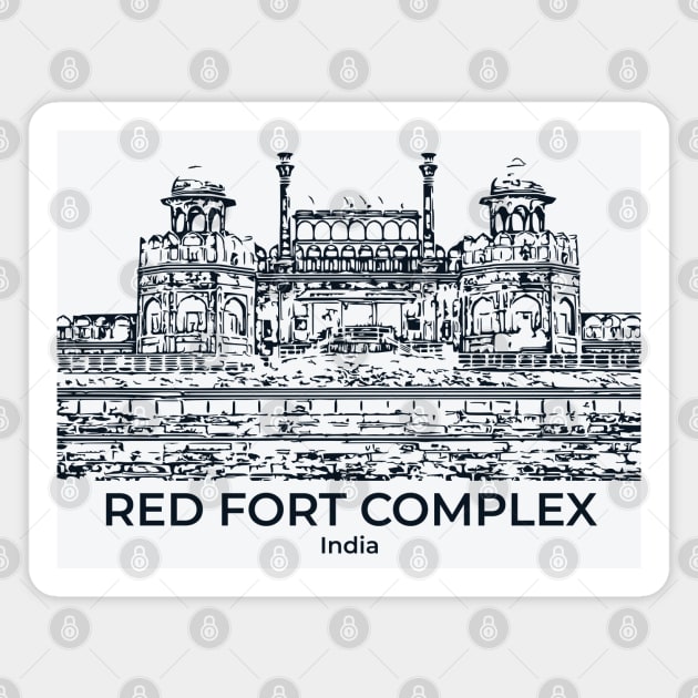Red Fort Complex - India Magnet by Lakeric